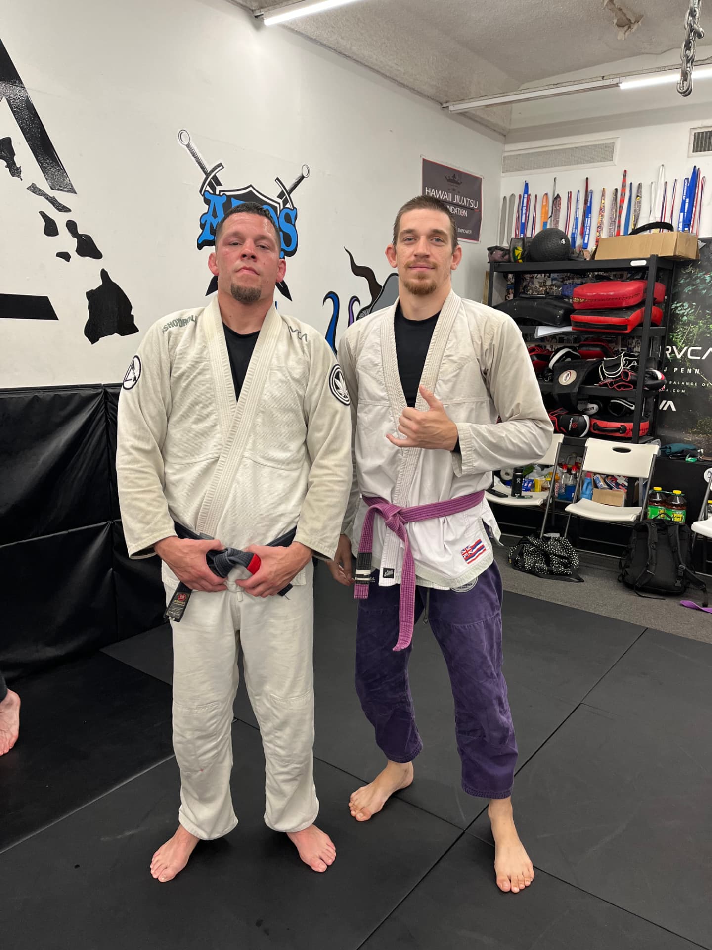 Josh in his gi at the Island Jiu-Jitsu gym in Hawaii
