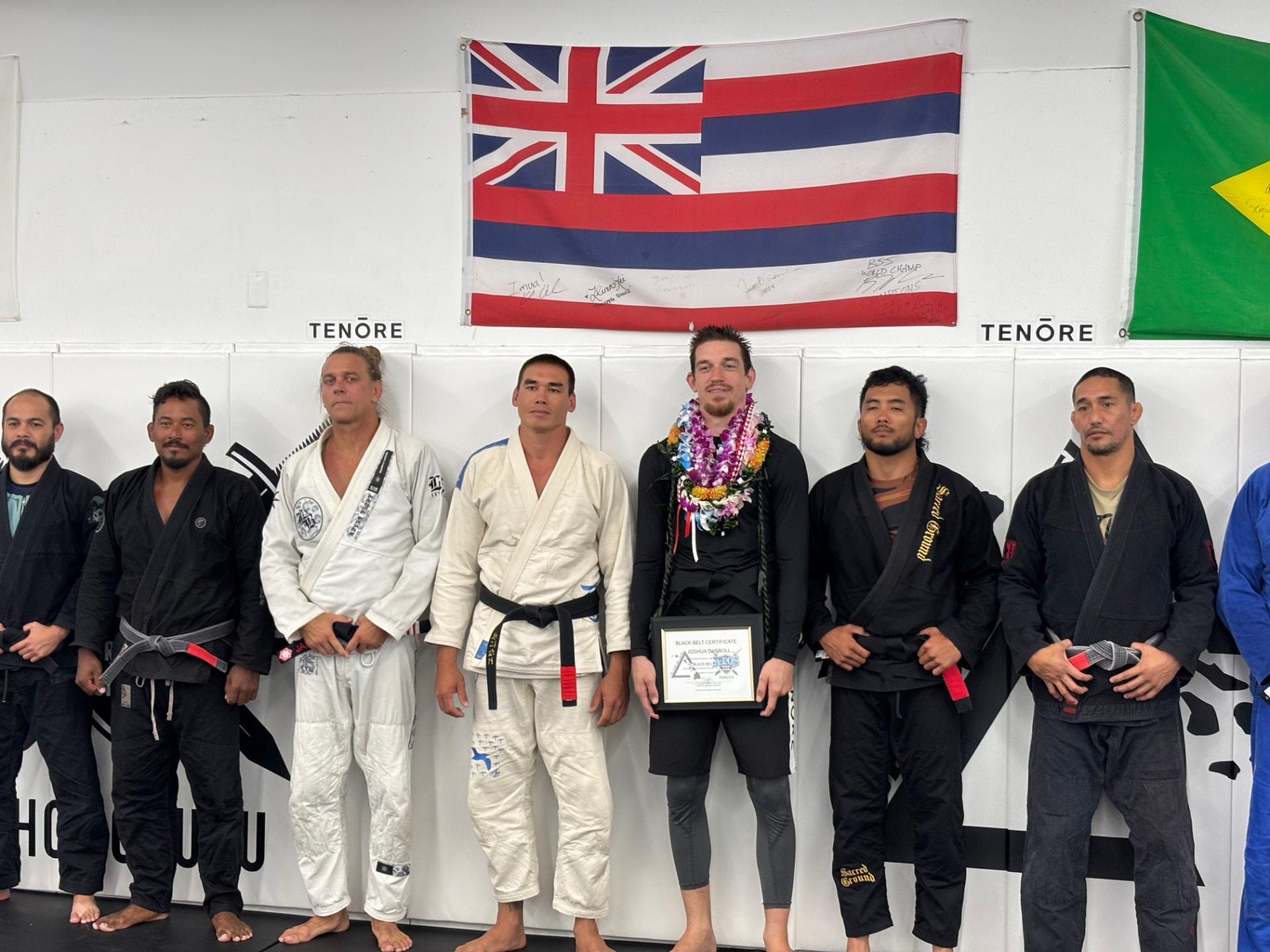 Black belt ceremony at Island Jiu-Jitsu Hawaii